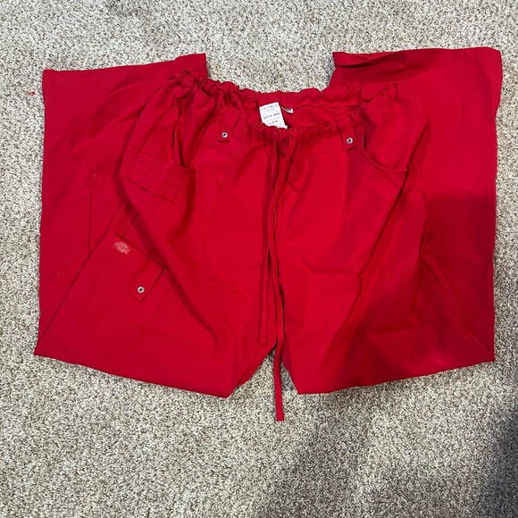 Red Drawstring scrubs - Picture 1 of 2
